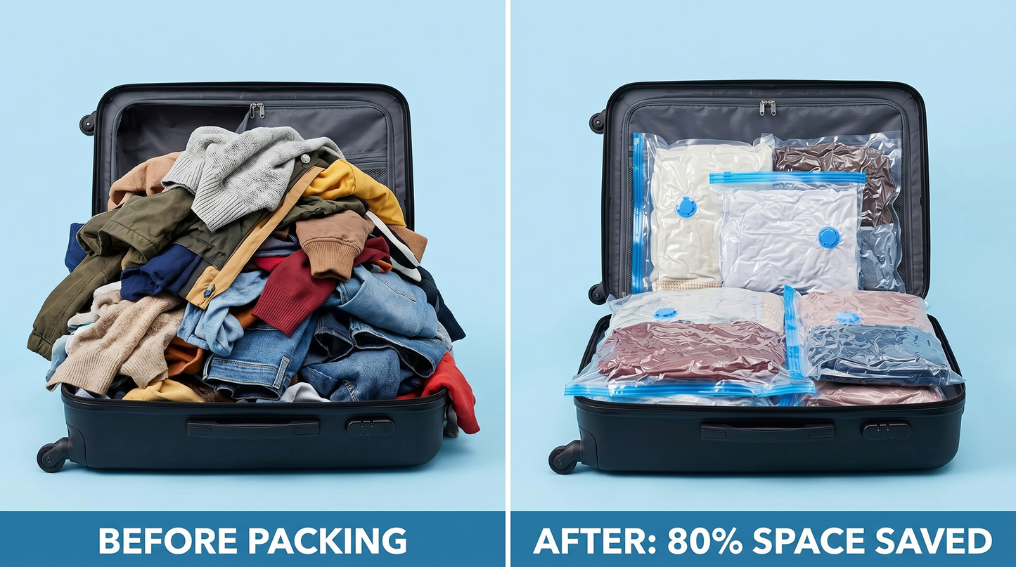 PackSmartly™ | Vacuum Storage Bags with Electric Pump (15-Pack)