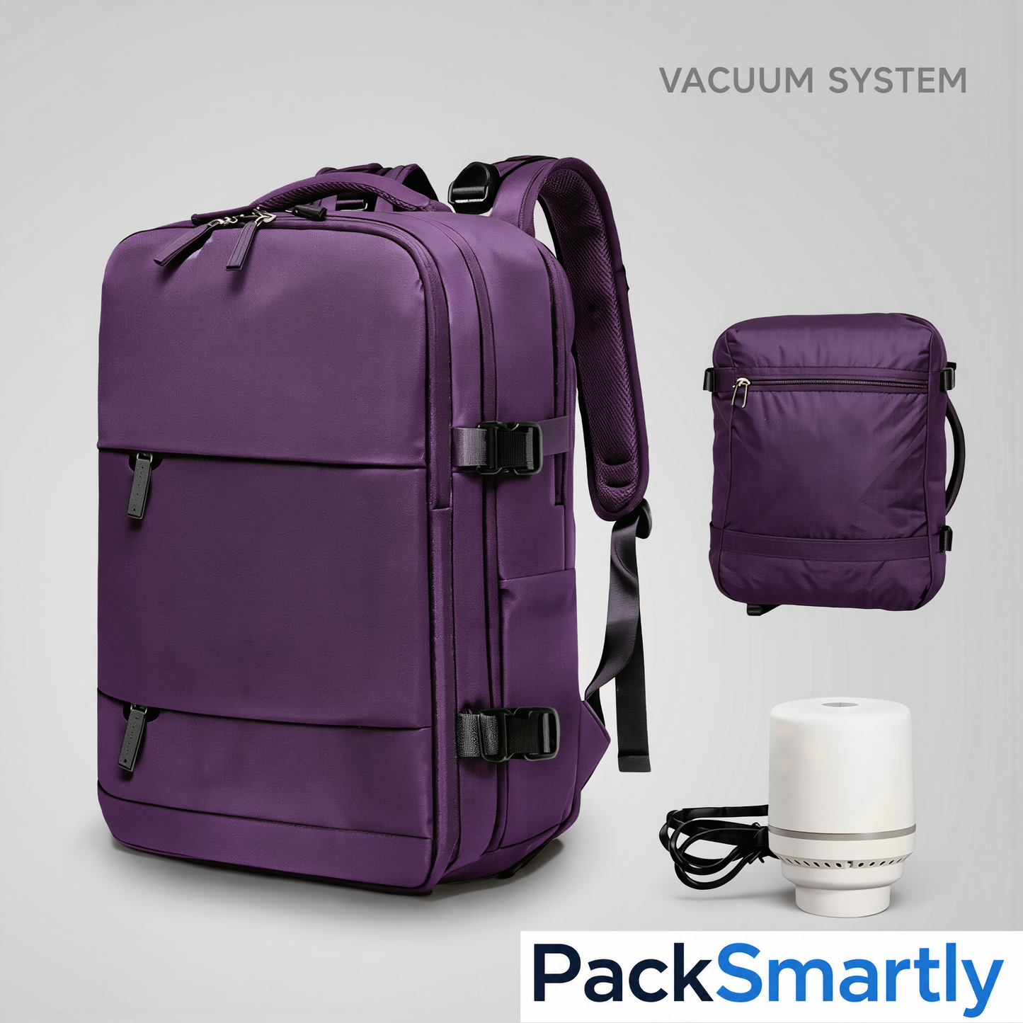 PackSmartly™ Vacuum Travel Backpack